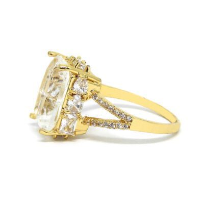 Anel Dourado com Pedra Fusion - Aro 22