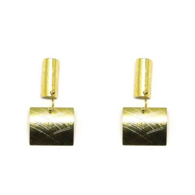 Brinco Dourado Escovado