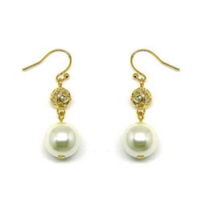 Brinco Dourado com Pérola