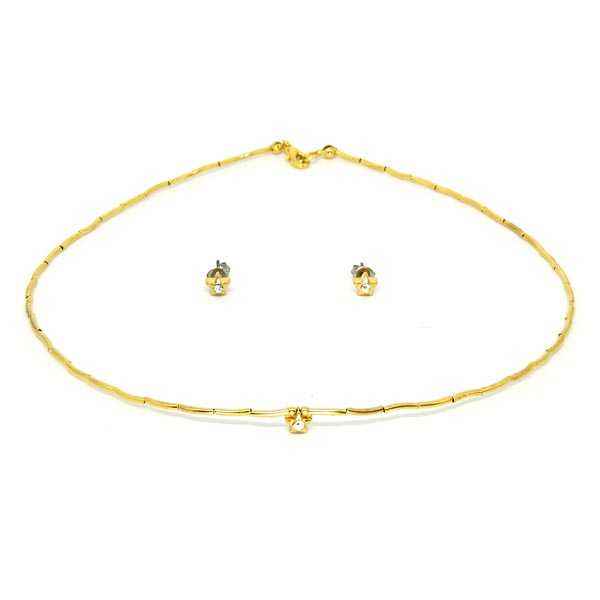 Choker Dourado com Brinquinho Estrela