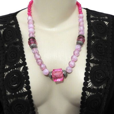 Colar Rosa Cristal