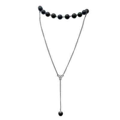 Choker Gravatinha com Bolinhas Verdes