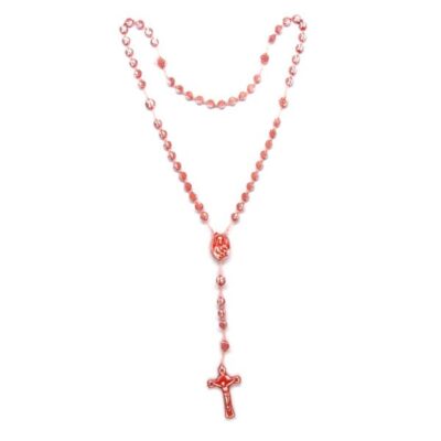 Terço Botão de Rosa Envelhecido Vermelho