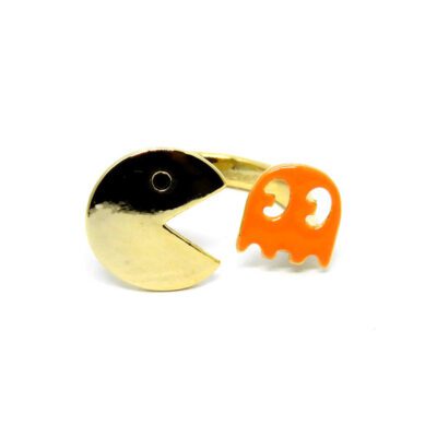 Anel PAC-MAN Laranja Neon