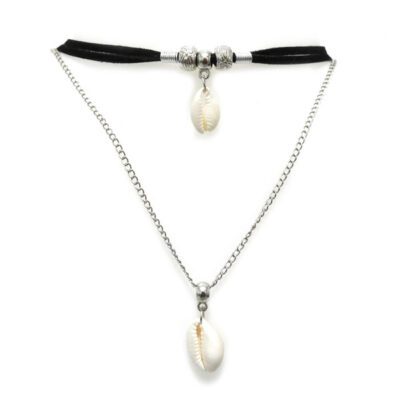 Choker Preto com Búzios