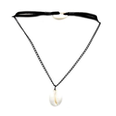 Choker Duplo Preto com Búzios – Elegância e Estilo Inspirados no Mar! 🌊🐚