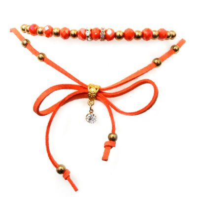 Choker Lacinho Laranja