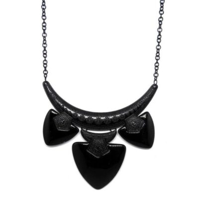 Maxi Colar Preto com Resina