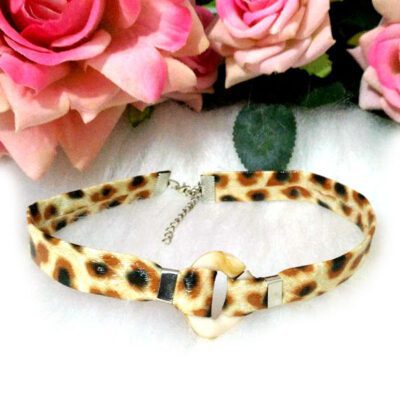 Choker Animal print com Prata