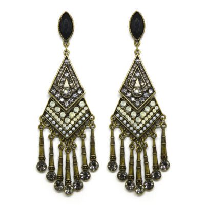 Brinco Boho com Strass