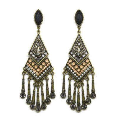 Brinco Boho com Strass
