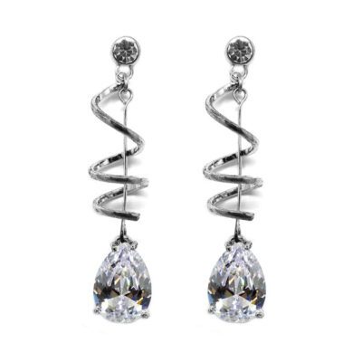 Brinco Festa Com Gota de Zirconia