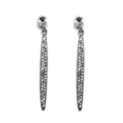 Brinco Fino Prata com Strass