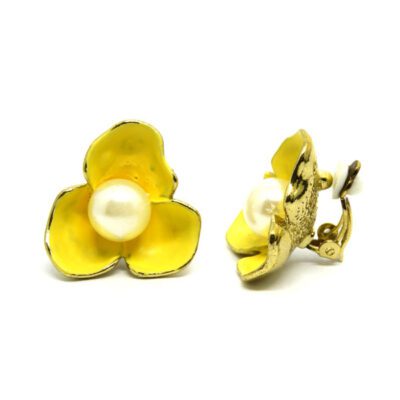 Brinco de Pressão Flor Amarela