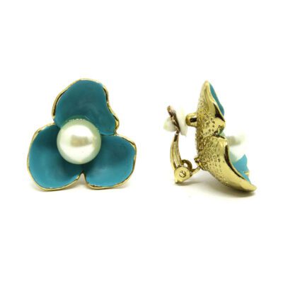 Brinco de Pressão Flor Azul