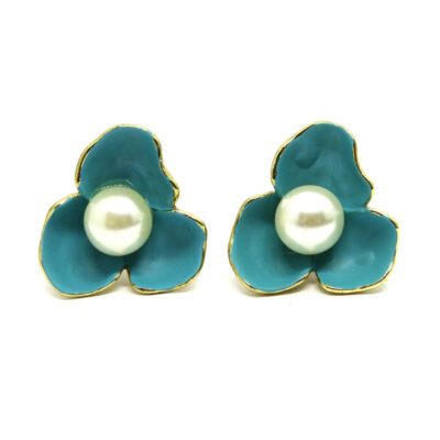 Brinco de Pressão Flor Azul