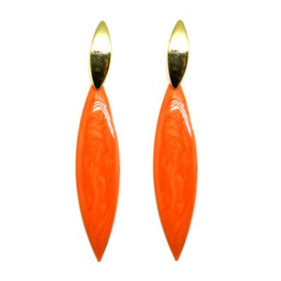 Brincos Esmaltados Laranja