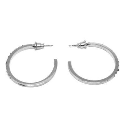 Brinco Argola Prata com Strass