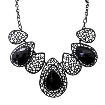 Maxi Colar Preto Gotas
