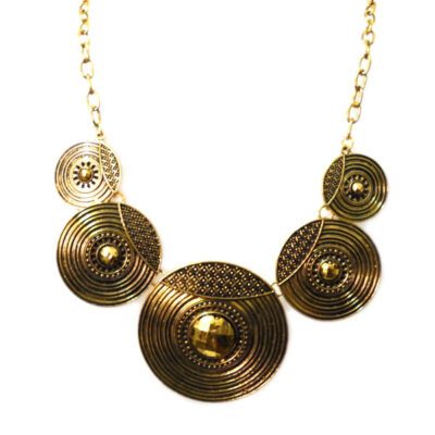 Maxi Colar Mandala Ouro Velho
