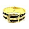 Bracelete Fivela Dourado e Preto