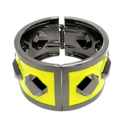 Bracelete Grafite e Amarelo