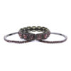 Kit com 3 Pulseiras Grafite com Strass Rose