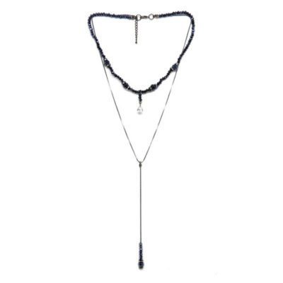 Choker Duplo Grafite Gravatinha