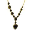 Colar Boho Dourado com Coração Preto