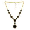 Colar Boho Dourado com Preto