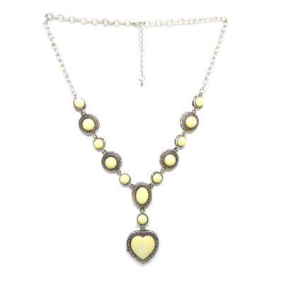 Colar Boho Prata com Coração