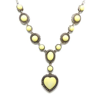 Colar Boho Prata com Coração