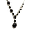Colar Boho Prata com Preto