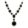 Colar Boho Prata com Preto