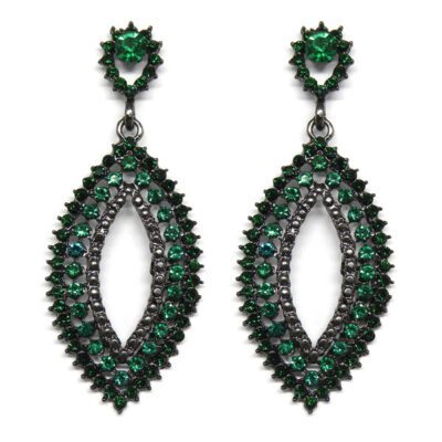 Brinco com Strass Esmeralda