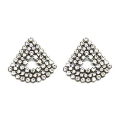 Brinco Triangular Cristal
