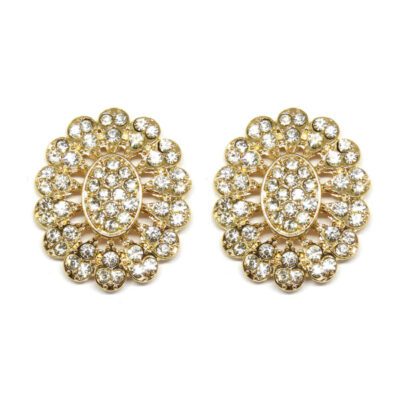Brinco Pequeno Arabesco com Strass