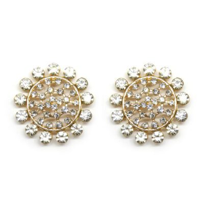 Brinco Pizza com Strass Cristal