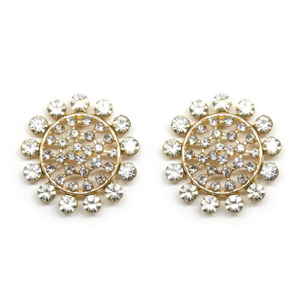 Brinco Pizza com Strass Cristal