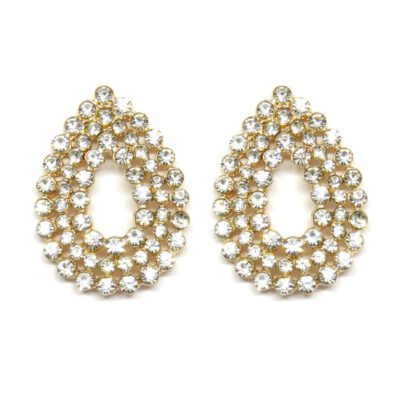 Brinco Pequeno Gota com Strass