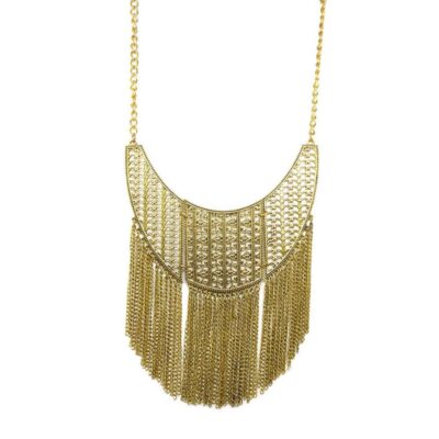 Maxi Colar Dourado com Franjas