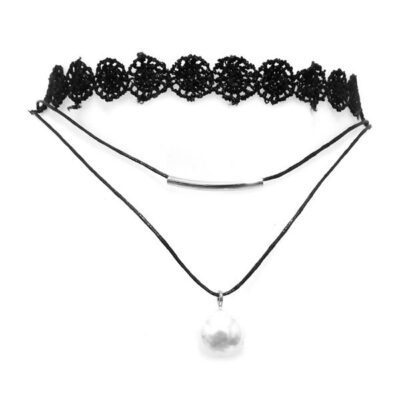 Choker com Renda Preta