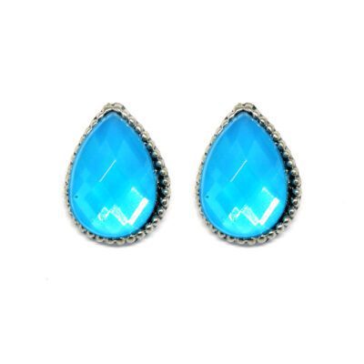 Brinco Pequeno Artesanal Azul