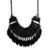 Maxi Colar Turco Preto com Folhas