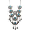 Colar Boho Prata e Azul