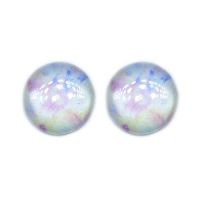Brinco Botão Tie Dye