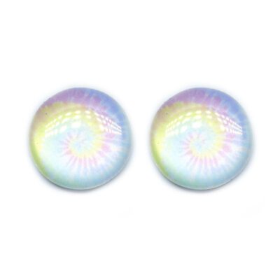Brinco Botão Tie Dye