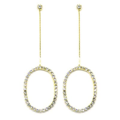 Brinco Dourado com Strass