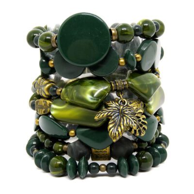Kit de Pulseiras Folhas