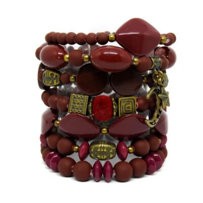 Kit de Pulseiras Vinho